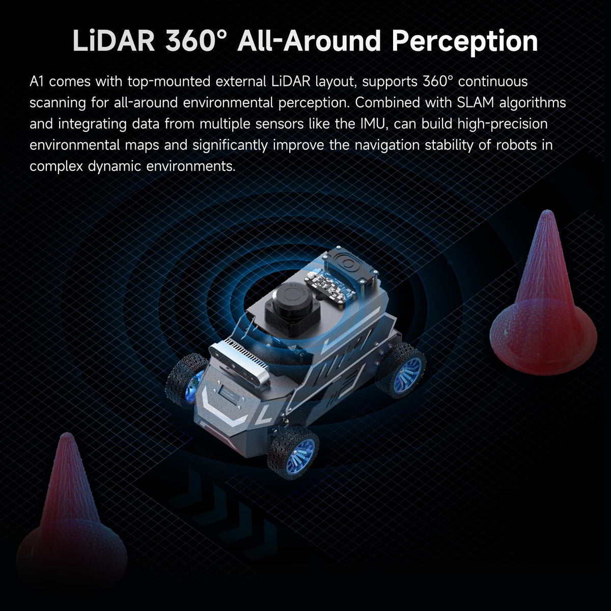 Yahboom ROS2 Robot Car with Ackerman Steering Chassis, TOF LiDAR, AI Visual Recognition, Embodied Intelligence for Jetson Nano B01 4GB, Raspberry Pi 5, Jetson ORIN (Standard Ver with Pi5-8GB)