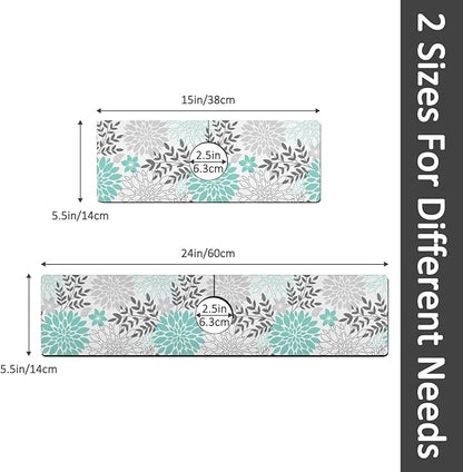 15" X 5.5" Kitchen Sink Splash Guard Faucet Mat Floral Super Absorbent Fast