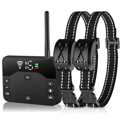 Wireless Dog Fence, 2-in-1 Electric Pet Containment System & Remote Training Collar, Rechargeable & Waterproof Shock Collar for Small Medium Large Dogs, Adjustable Range Up to 800ft