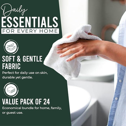 DAN RIVER 24 Pack Wash Cloths for Showering