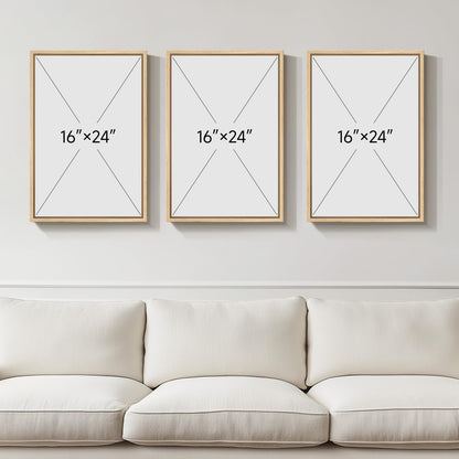 Framed Christian Wall Art Set of 3, Jesus Leaves the 99 Sheep Framed Canvas Prints, Neutral Beige Minimalist Scripture Artwork for Living Room Bedroom Prayer Room Office, 16x24 Inch