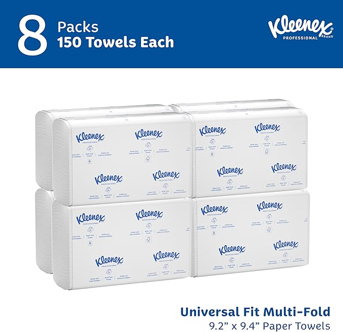 Kleenex Professional Universal Multifold Paper Towels, Absorbency Pockets