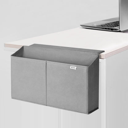 BYXEPA Desk Storage Bag, Table Storage Organizer For Computer, Gaming Desk, Dorm, Study Work Table (Grey)