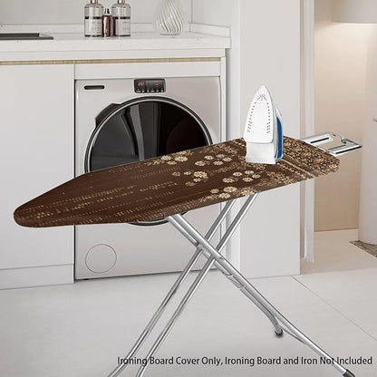 Grey Flower Print Ironing Board Cover and Pad Full Size Iron Board Cover Home