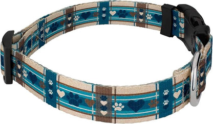 Country Brook Petz - Puppy Picnic Everyday Dog Collar and Leash - Plaid and Argyle Collection Featuring Charming Designs (1/2 Inch, 2XS)