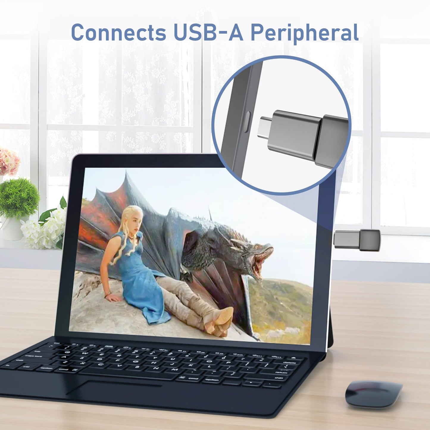 Basesailor USB C to USB Adapter 3Pack,USBC Male to A Female 3.0 OTG MacBook Pro/Air Adapter,Type C Thunderbolt 4 3 Converter for Apple iPhone 17 16 15,Mac,iPad,Microsoft Surface,Samsung Galaxy S25 S24