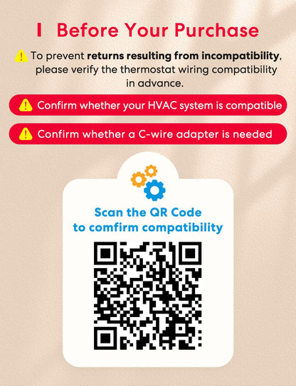 meross Smart Thermostat for Home, WiFi Thermostat Works with Matter, Alexa, Apple Home, Google Assistant, App & Voice Control, 7x24h Scheduling, Energy Saving, C-Wire Required