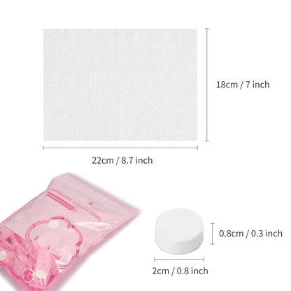 Classycoo Compressed Towel 100 PCS Mini Tablets Disposable Portable Face Towel