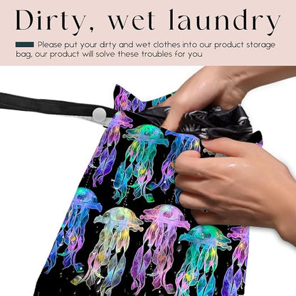 Waterproof Wet Bag for Swimsuit, Travel Beach Wet Dry Bag, Hidden Zipper