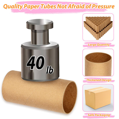 MAPVOLUT 120-Pack Brown Cardboard Tubes for Crafts (1.5x3.4 Inch) | Bulk Kraft Paper Rolls for DIY, Art Supplies, Handicraft Projects & Holiday Decor - Crush Resistant