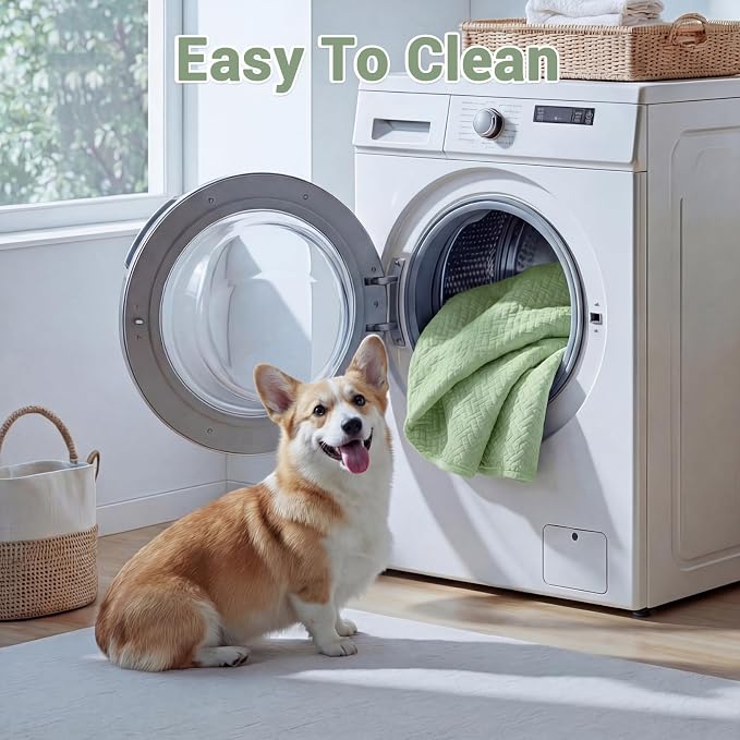 WROS Cooling Human Dog Bed for Summer, Breathable Washable Floor Lounger for People & Pets, 57'' x 35'' x 10'', Pale Green, Pet Bed for Hot Weather Relaxing