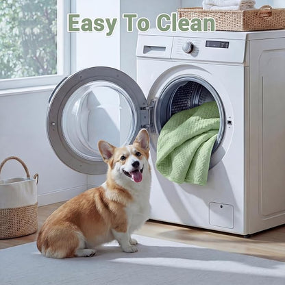 WROS Cooling Human Dog Bed for Summer, Breathable Washable Floor Lounger for People & Pets, 57'' x 35'' x 10'', Pale Green, Pet Bed for Hot Weather Relaxing