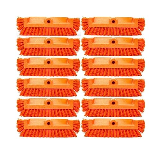 SPARTA Multi-Level Tile Scrub Brush 12" Wide Brush Head, Heavy-Duty Tile
