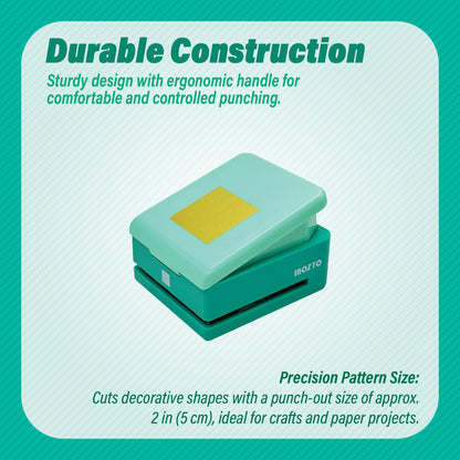 Creative Effort-Saving Kids' Educational Square - Shaped Paper Puncher - 2 inch, Kid-Safe for Art Projects & Home Decoration
