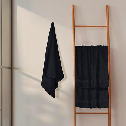 GLAMBURG Premium Cotton 4 Pack Bath Towel Set
