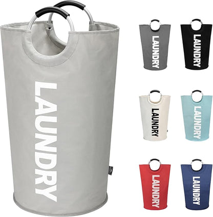 DOKEHOM 90L Large Laundry Basket, Collapsible Laundry Bag, Freestanding Tall