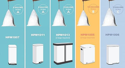 happimess 5.3 Gallon Drawstring Trash Bags, Heavy Duty LDPE Liners