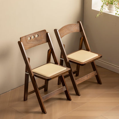 BYKXYW 4 Pack Series Fruitwood Wood Folding Chair with Soft Leather Cushion Suitable for Weddings Offices Outdoor Activities Factory Direct Sale Quality Assurance