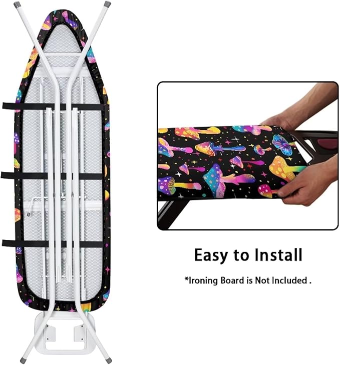 Colorful Mushroom Ironing Board Cover Universal Ironing Protector and Pad Fits