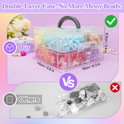 XSEINO About 1000pcs Acrylic Beads for Bracelet Making,Star Heart Flower Butterfly Candy Gummy Bear Kawaii Aesthetic Cute Beads for Jewelry Making DIY Necklace Keychain Phone Charms Crafts