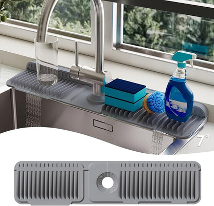 24 Inch Silicone Faucet Mat for Kitchen Sink Splash Guard