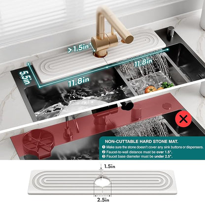 Large Faucet Mat for Kitchen Sink
