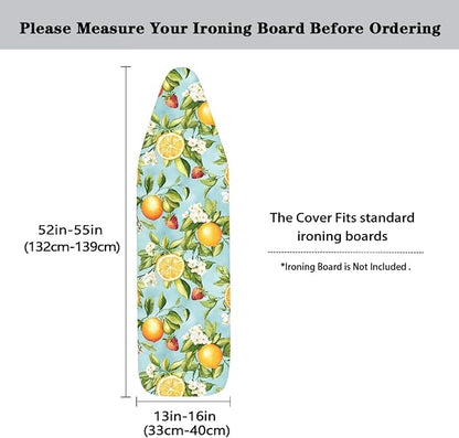 Lemon Fruit Ironing Board Cover Stain Resistant Lightweight Table Top Ironing