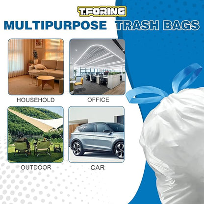 3 Gallon Trash Bags Drawstring 0.96 Mil