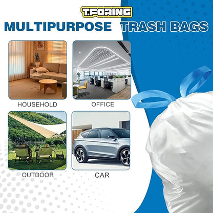 6 Gallon Trash Bags Drawstring 1.1 Mil