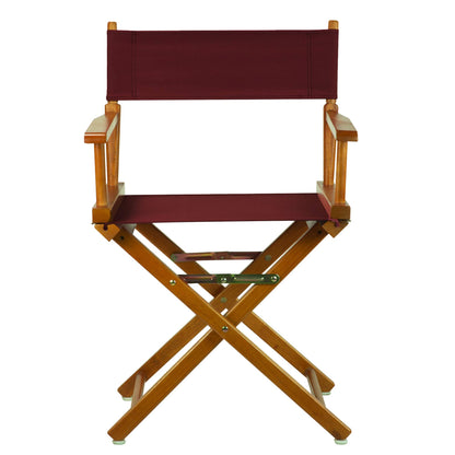 Casual Home 18" Director's Chair Honey Oak Frame with Burgundy Canvas