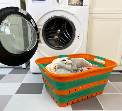 SAMMART 42L Collapsible Plastic Laundry Basket