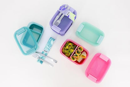 Ello 2-Pack Lunch Stack Plastic Food Storage Container Bento Box