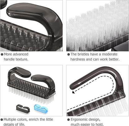 Handle Grip Cleaning Nail Brush, Larbois Nail Brushes Hand Fingernail Brush
