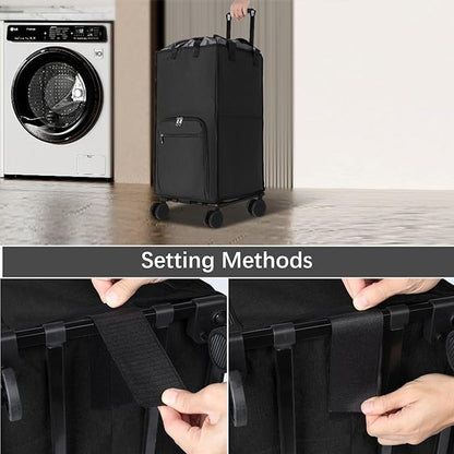 Bukere Extra Large Rolling Laundry Basket
