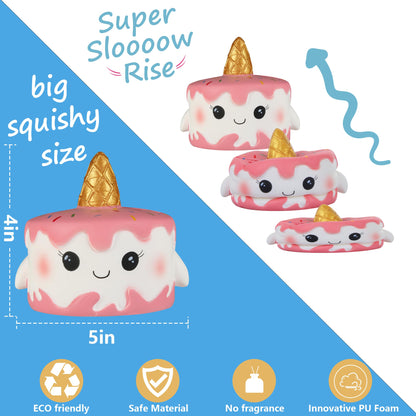 Jim&Gloria Paint Your Own Squishies, Jumbo Squishy Gifts for Girls and Boys 8 9 10 11 12 13 14, Arts and Crafts for Kids, Party Favors for Birthday, Christmas Gift for Kids, Pack of 3