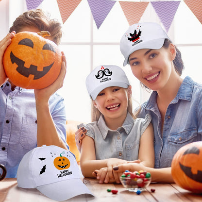 Xtinmee 50 Pieces White DIY Hats for Kids White Baseball Caps Adjustable Back Strap Blank Baseball Hats for Kids Class Project DIY Making, Painting, Hiking, Camp, Sport Outdoor Activities