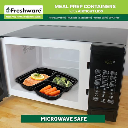 Freshware Meal Prep Containers 3 Compartment Food Storage Containers