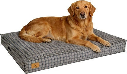 Dog Bed with Easy-Grip Handle - Shredded Memory Foam Pet Bed, Removable & Machine Washable Cover, Non-Slip Bottom, Choose from Cooling Linen or Warm Flannel Style for Dogs & Cats (Small