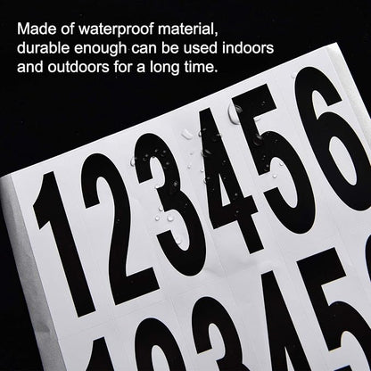 10 Sheets Mailbox Numbers and Letters Stickers for Outside Stick on Black Vinyl Alphabet Number Decals Sticky for Home Business Apartment Address Window Door Car Truck (3 x 1 Inch, 3 x 1.2 Inch)
