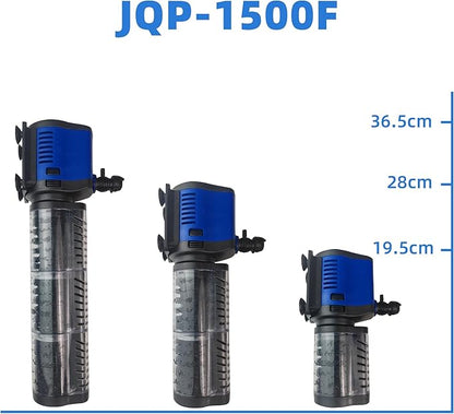 COOSPIDER Aquarium Filter for 75-200 Gallon, 400 GPH Powerful Filtration Pond Pump, Submersible Pond Filters for Fish Turtle Tank, Cold Plunge, Clear Wavemaker Oxygen Supply, Dry Burning Protection