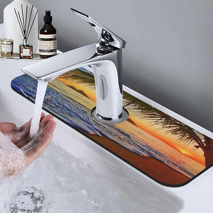 Coco Beach Kitchen sink faucet pad, strong water absorption, anti slip