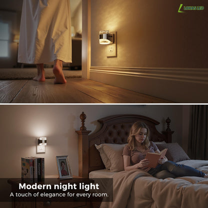 L LOHAS LED Night Light, Bubble Night Lights Plug into Wall,2 Pack 3000K/4000k/5000K Adjustable Color Temperature Night Light,Dimmable Nightlights with Dusk to Dawn Sensor for Rooms Bathroom Hallway