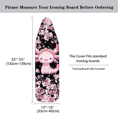 Sprowallow Axolotl Cherry Blossom Ironing Board Cover and Pad