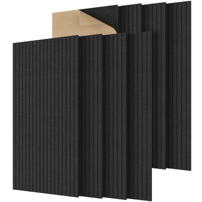 TONOR 8 Pack Large Acoustic Panels,47.2" X 23.6" X 0.35" Acoustical Wall Panel, Self-Adhesive Sound Proof Panels, Decorative Soundproof Wall Panels for Echo Absorption for Home Studio Office, Black