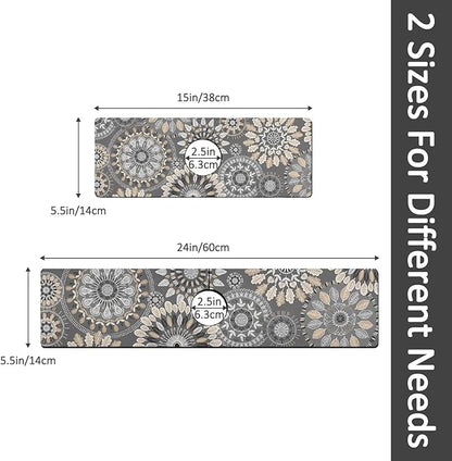 24" X 5.5" Kitchen Sink Splash Guard Faucet Mat Mandala Super Absorbent Fast