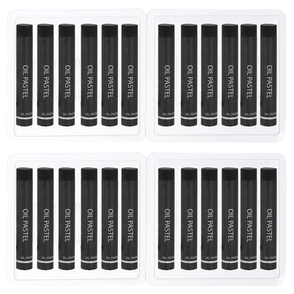 PATIKIL Black Oil Pastels, 24Pcs Soft Oil Crayons Creamy Pastels Stick Art Supplies for Art Painting Drawing Blending Graffiti for Artists Beginners