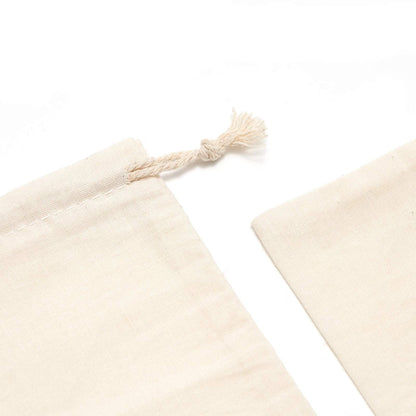 Tendwarm 20 Pieces 8x10 Inches Cotton Drawstring Bags Reusable Muslin Sachet Bag for Party Wedding Storage Home Supplies