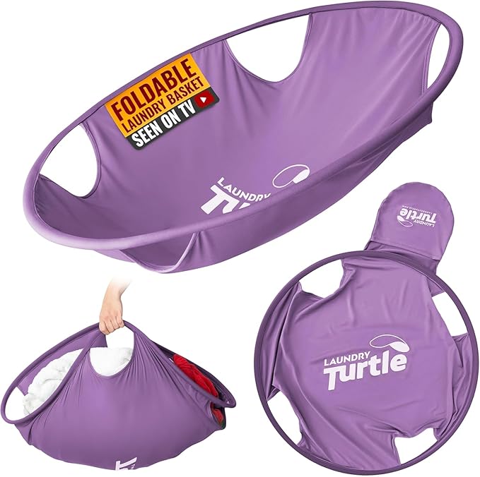 Laundry Turtle Collapsible Laundry Basket | Foldable Laundry Hamper &