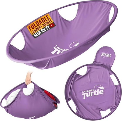 Laundry Turtle Collapsible Laundry Basket | Foldable Laundry Hamper &