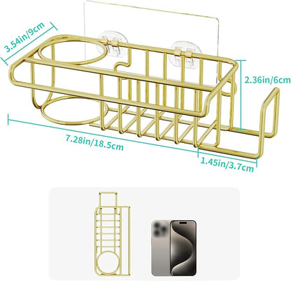HapiRm Sponge Holder for Kitchen Sink, No Drill Kitchen Sink Caddy Organizer